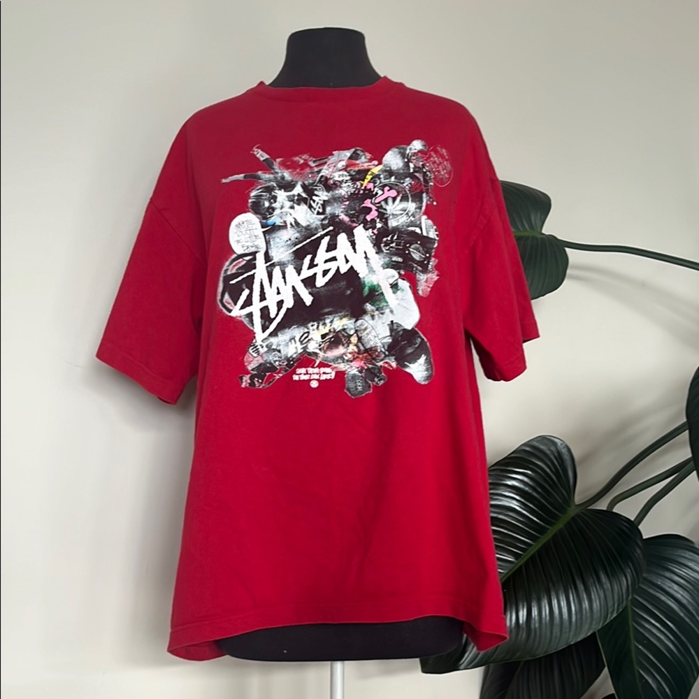 VTG Stussy *Rare* red graphic tee